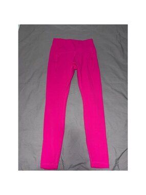 Spyder Active Womens Ribbed High Rise Leggings Hot Pink Yoga Pants Small
